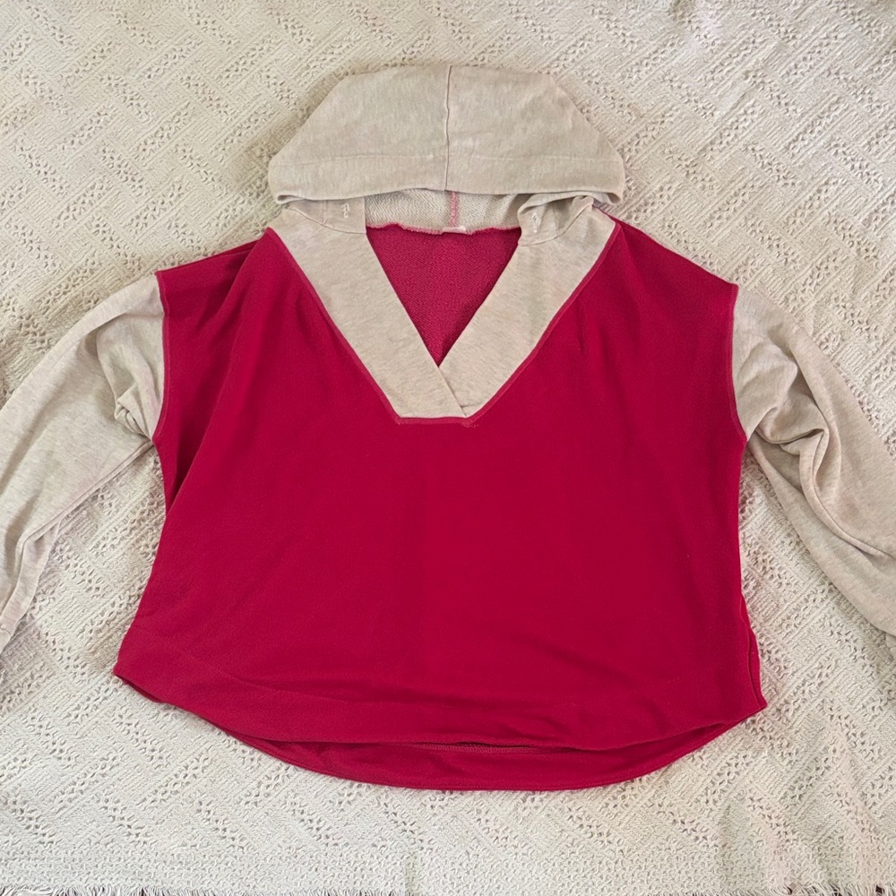 Like Love Pink and White Thin Hoodie